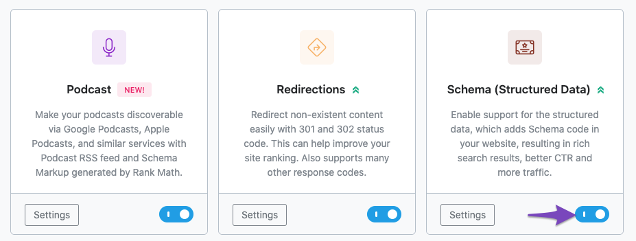 Enable Schema structured data module