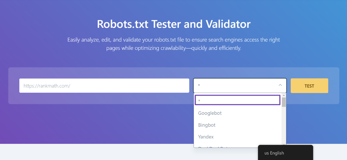 How to Use Rank Math Robot Tester Effectively 1 Robots.txt tester tool