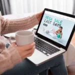 Dynamic WordPress popup displayed on laptop screen boosting conversions in a modern website interface – 2025 UI trends