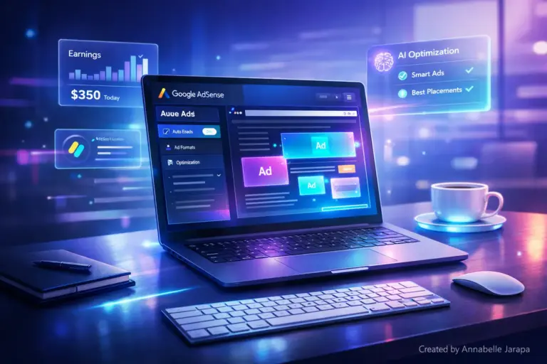 Google AdSense Auto Ads setup on WordPress dashboard with monetization interface