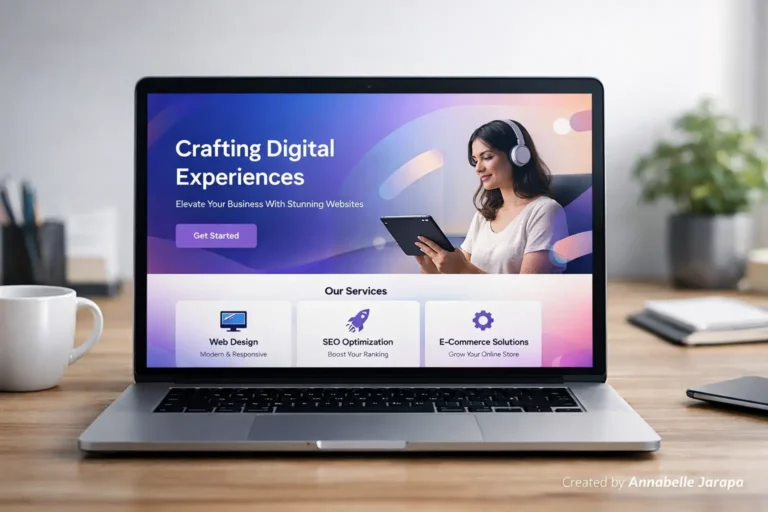 Modern creative website design built with Elementor using styles and smooth animations