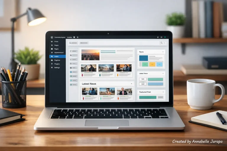 Custom Newspaper theme modules being built in WordPress dashboard