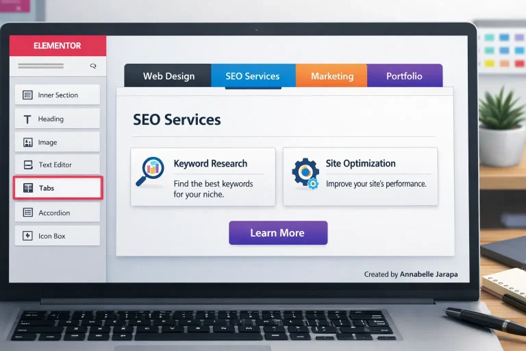 Custom Elementor tabs layout for WordPress 2026